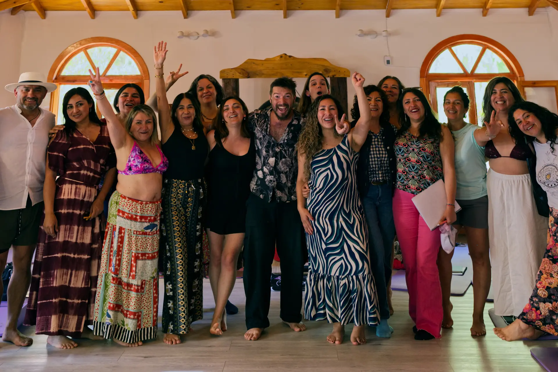 Grupo de participantes viviendo la experiencia iniciática